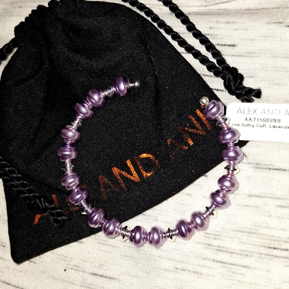 Alex and Ani Sea Sultry Lavender Cuff